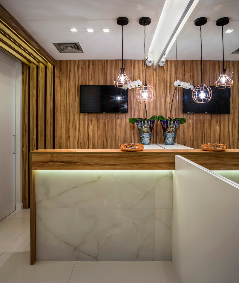 dental clinic design estudio.aa with onix porcelain countertop cristal eliane coatings